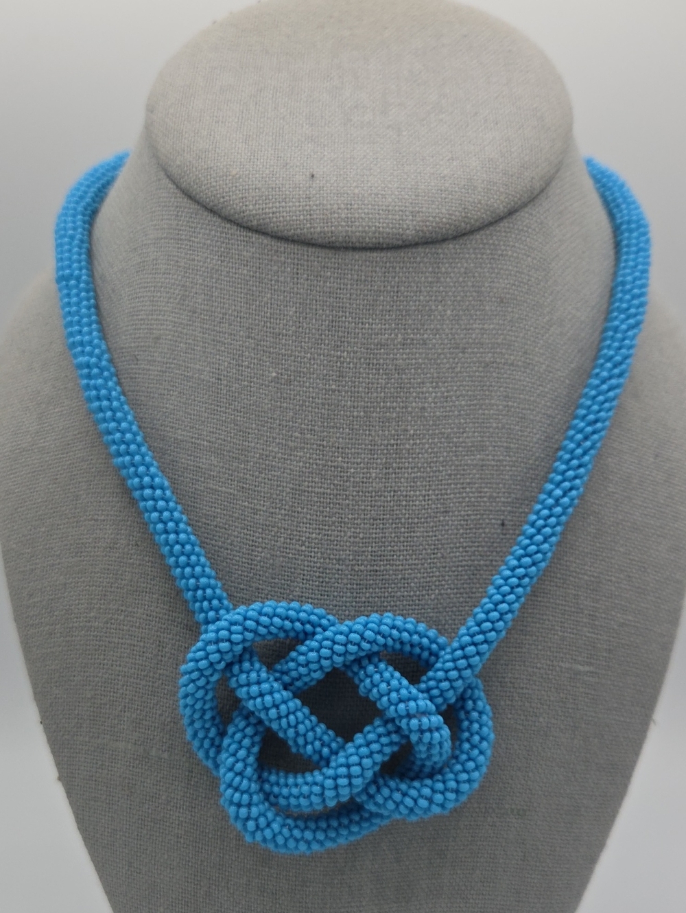 5 for $25! Handmade Blue Turquoise Color Beaded Knot Necklace